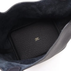 Hermes Picotin Lock PM Handbag, Leather, Taurillon Clemence Women's, Navy Blue — New - Store Return