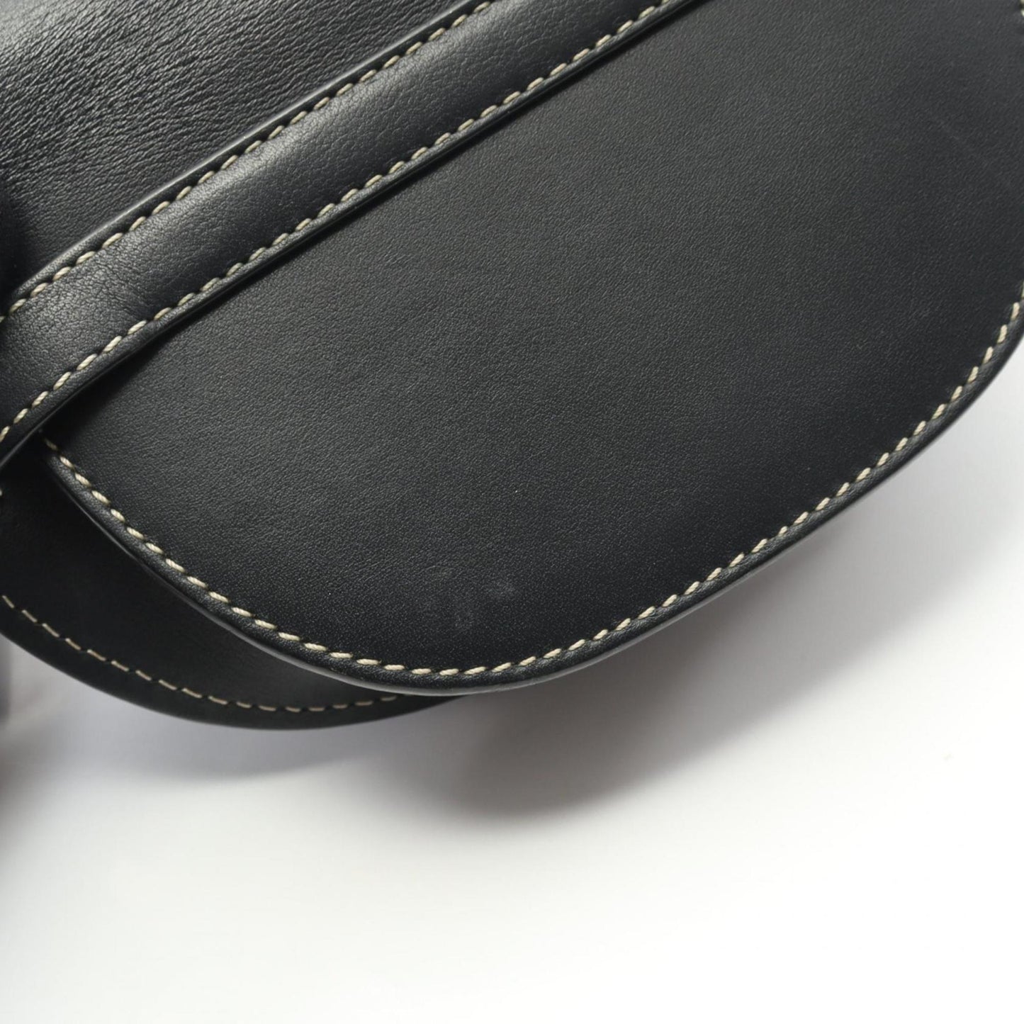 LOEWE Gate Bag Mini Shoulder Leather Women's Black