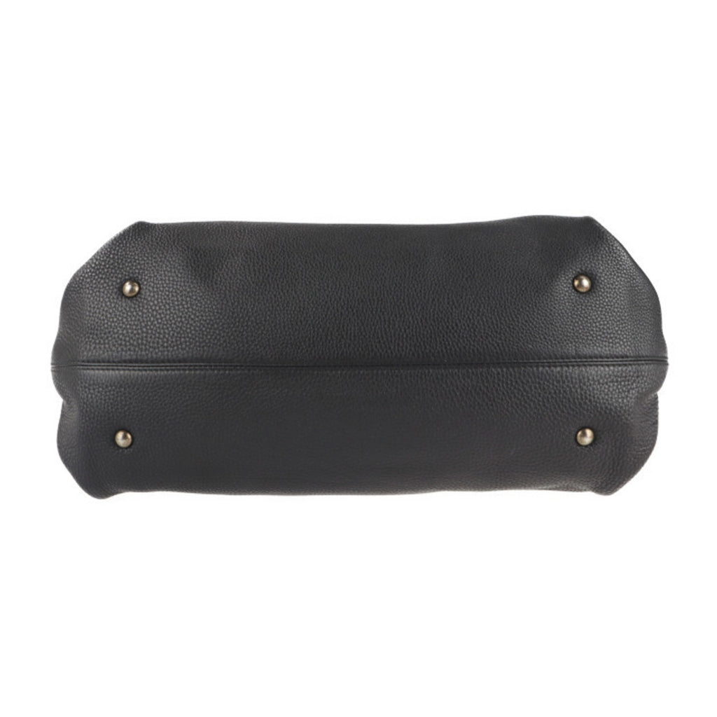 Salvatore Ferragamo Gancini Tote Bag AU21 B182 Leather Black Mini Boston