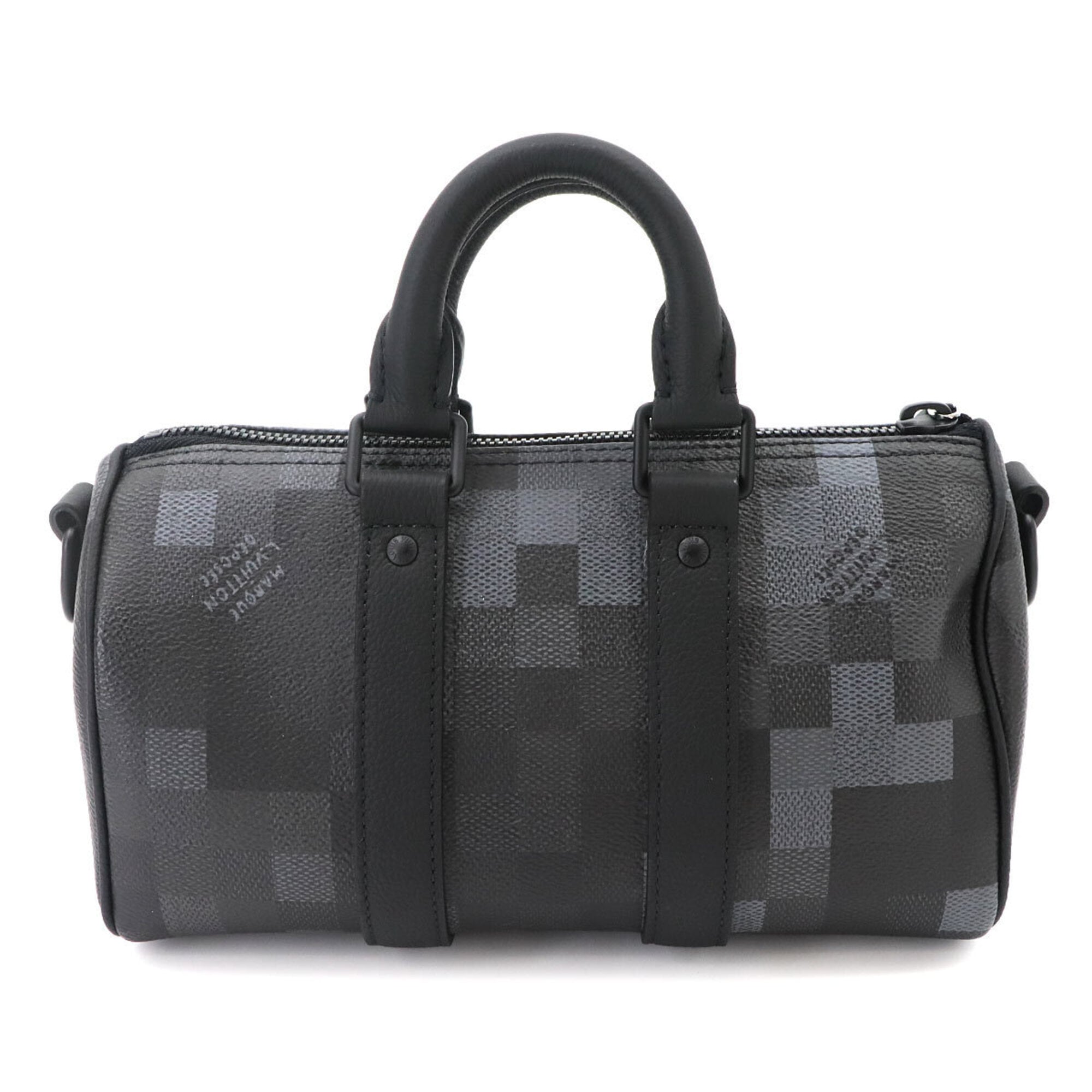 Louis Vuitton Keepall Bandouliere 25 Damouflage Black 2-way Hand/Shoulder Handbag Noir M14919 RFID — New - Store Return