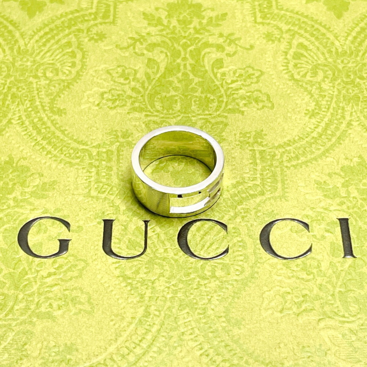 Gucci Branded Cutout G Ring Silver 925 GUCCI Women's