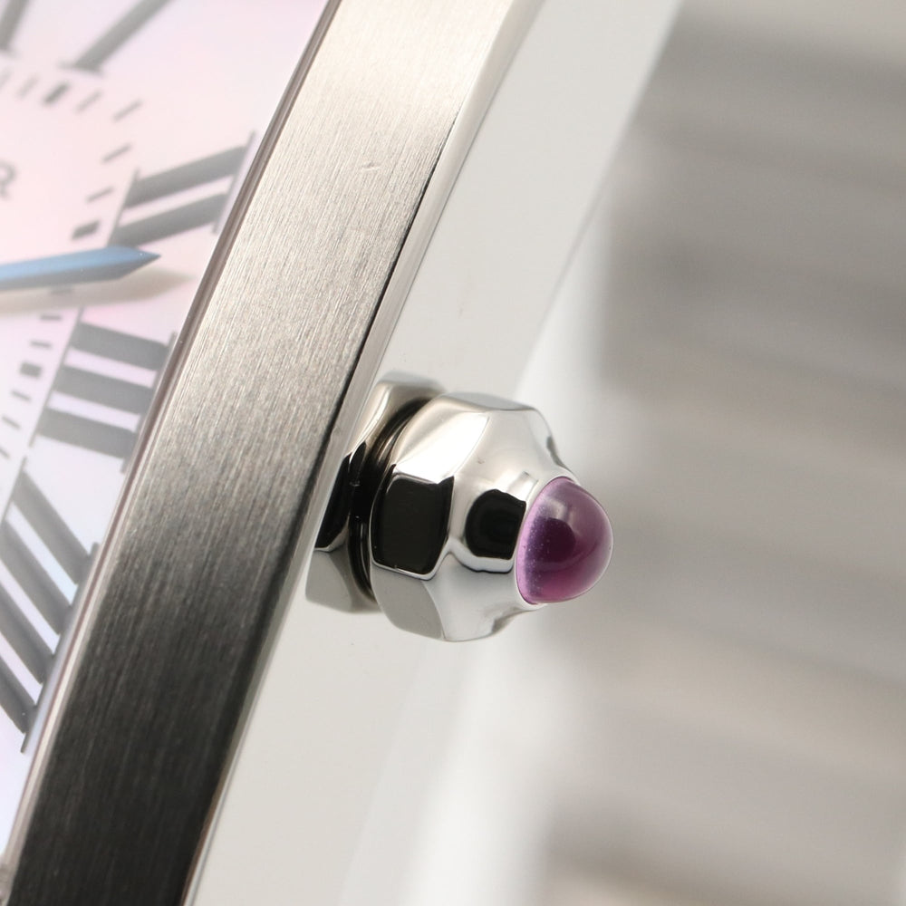 Cartier Tank Française SM Watch, Stainless Steel, Ladies, Pink/Pink Shell, W51028Q3 — Very Good