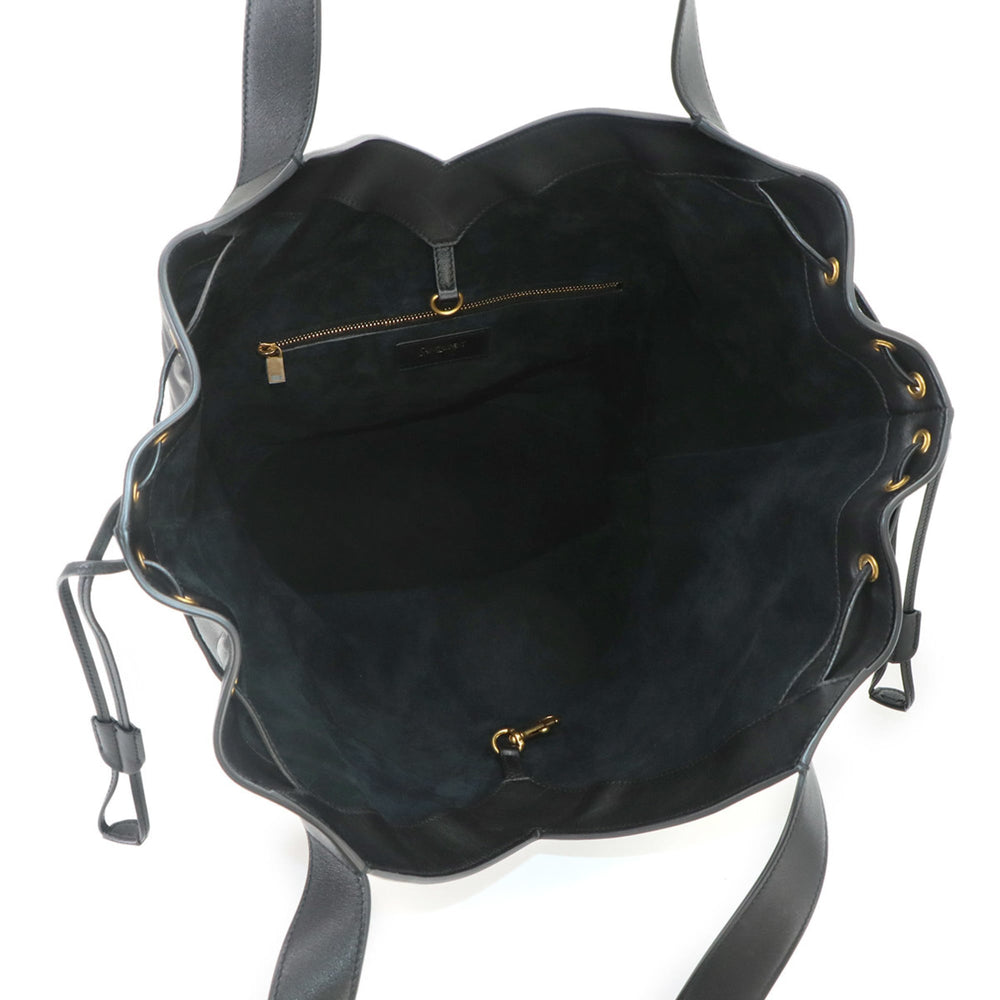 Saint Laurent Y Hobo Tote Handbag, Leather, Black, 833160 Bag — New - Store Return