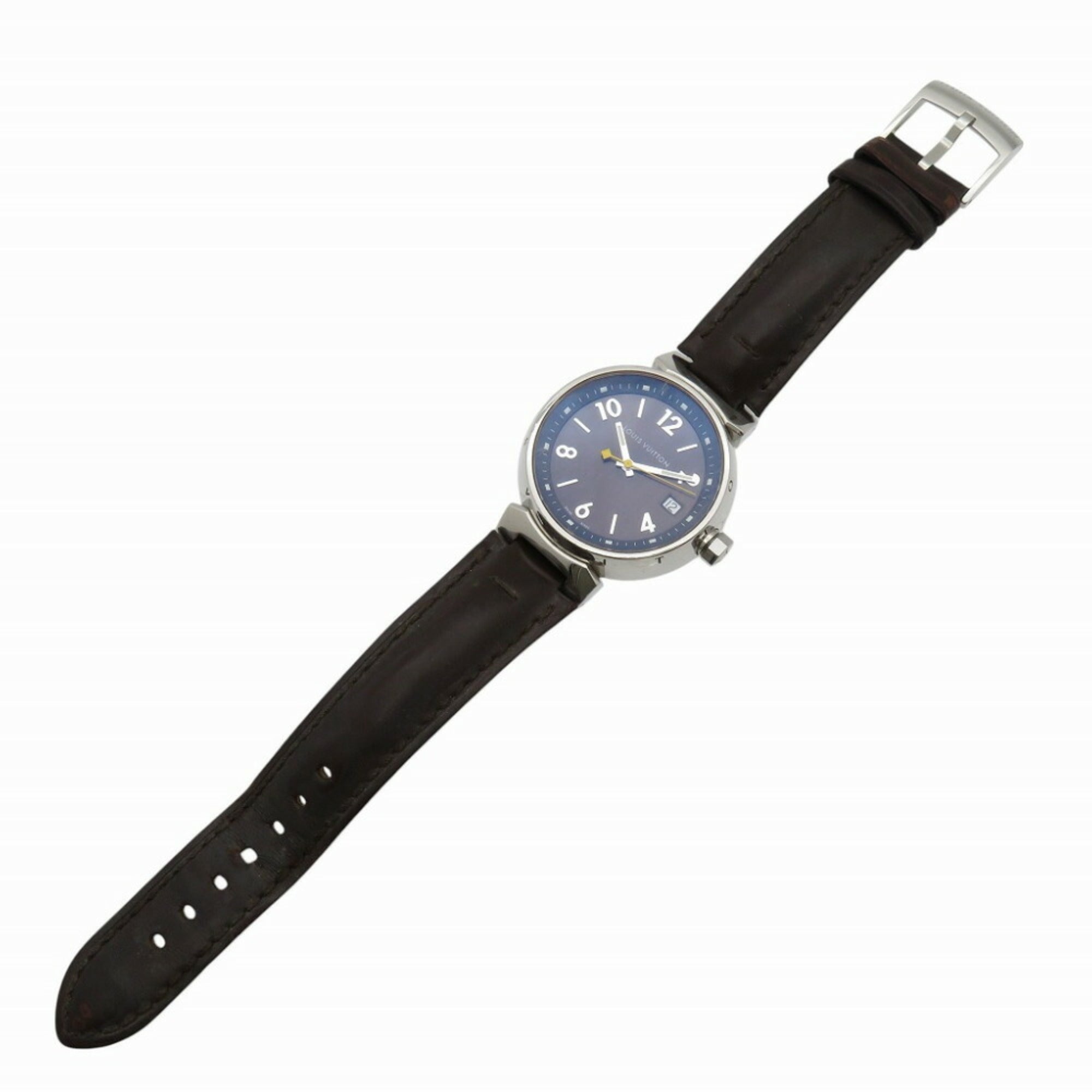 Louis Vuitton Tambour Q1311 Quartz Watch SS/Leather Brown LV 1419LOUIS VUITTON Women's — Fair