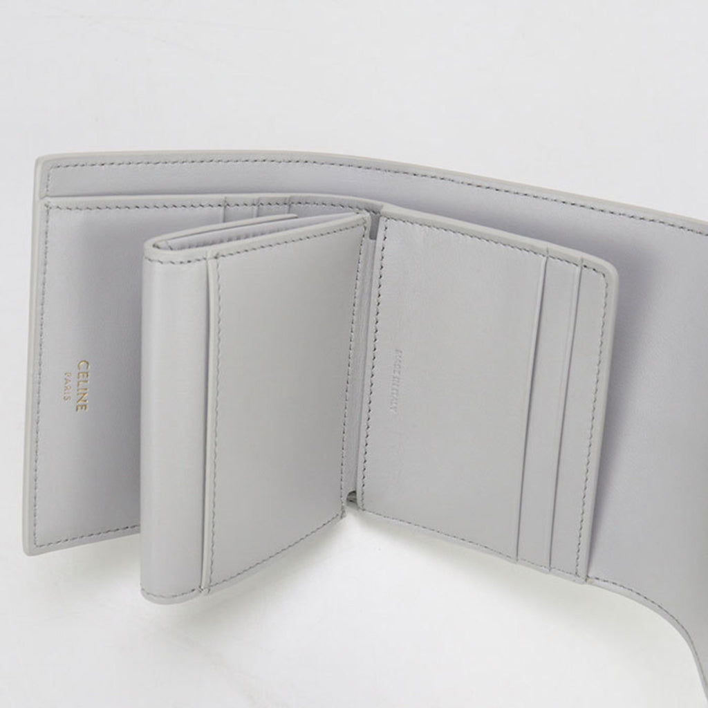 CELINE Small Trifold Wallet 10F52 3CQ7, Size 16 (Cèze), Women's, Gray