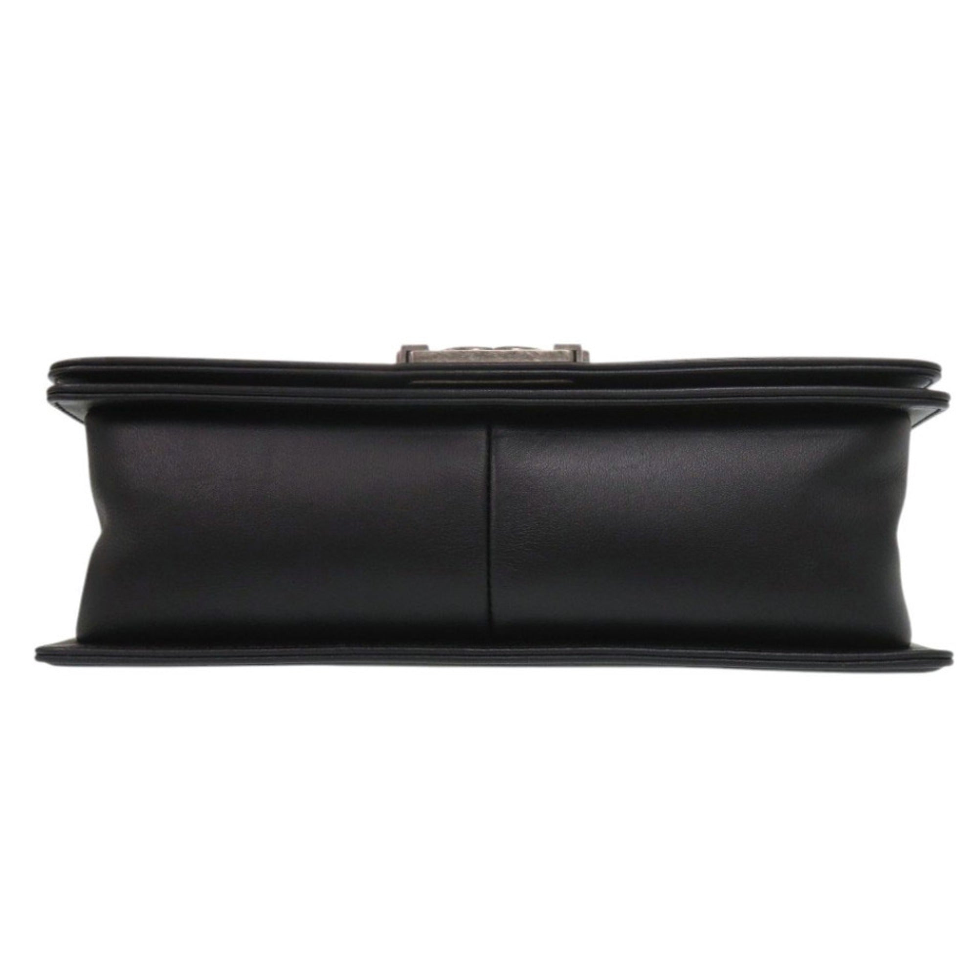 Chanel Boy 25 Coco Mark Lambskin Black Random Plate Shoulder Bag 0269CHANEL — Like New