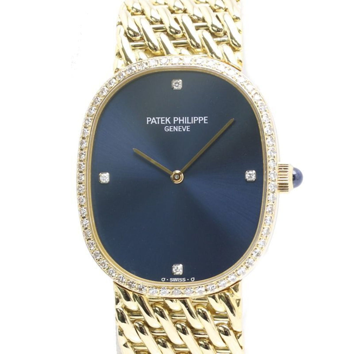 PATEK PHILIPPE Golden Ellipse Diamond 3849 17J Boys' Watch Men's/Women's 18K Yellow Gold 40474 — Very Good