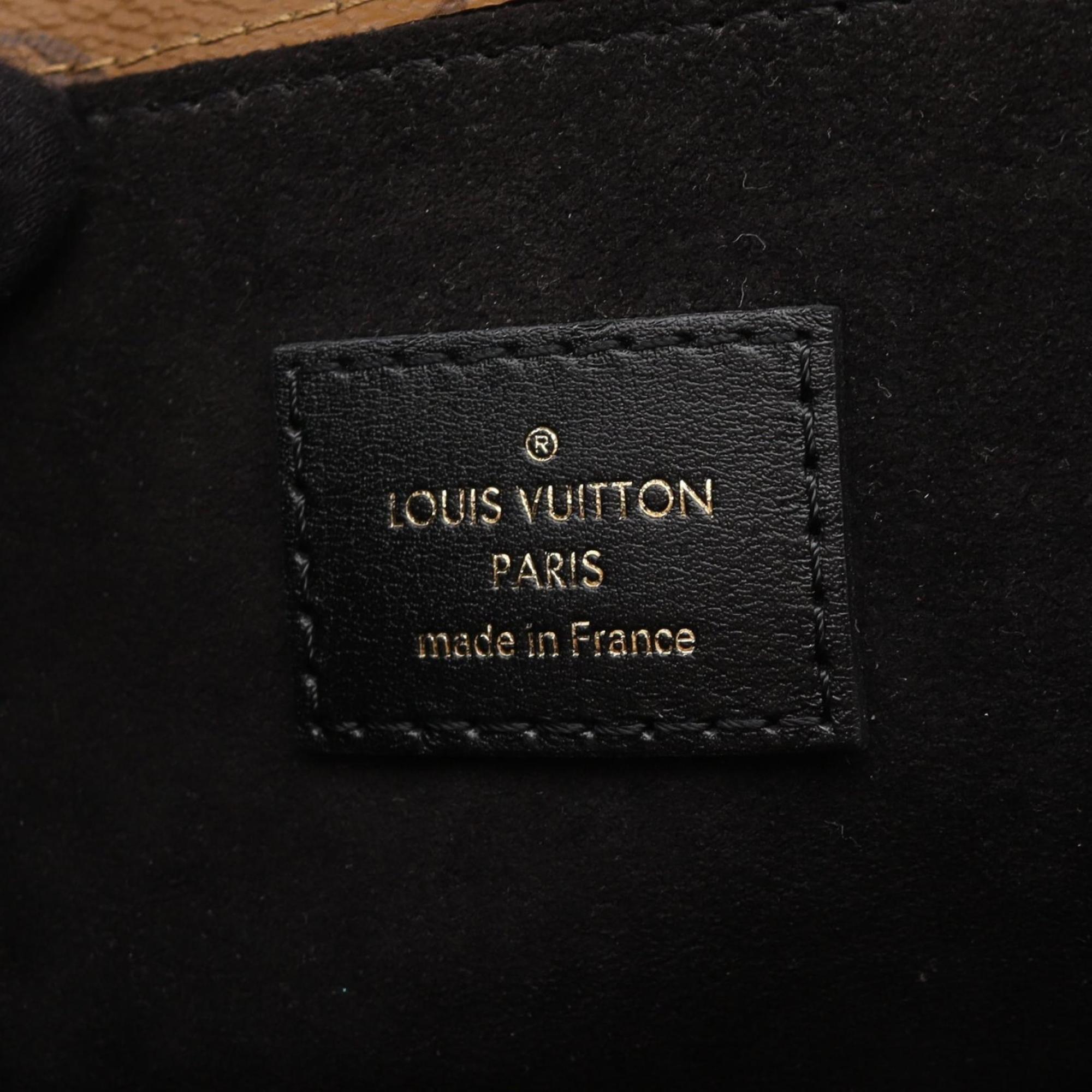 Louis Vuitton Metis MM Pochette Handbag, Coated Canvas and Leather, Monogram Reverse, Women's, Brown Black, M44876