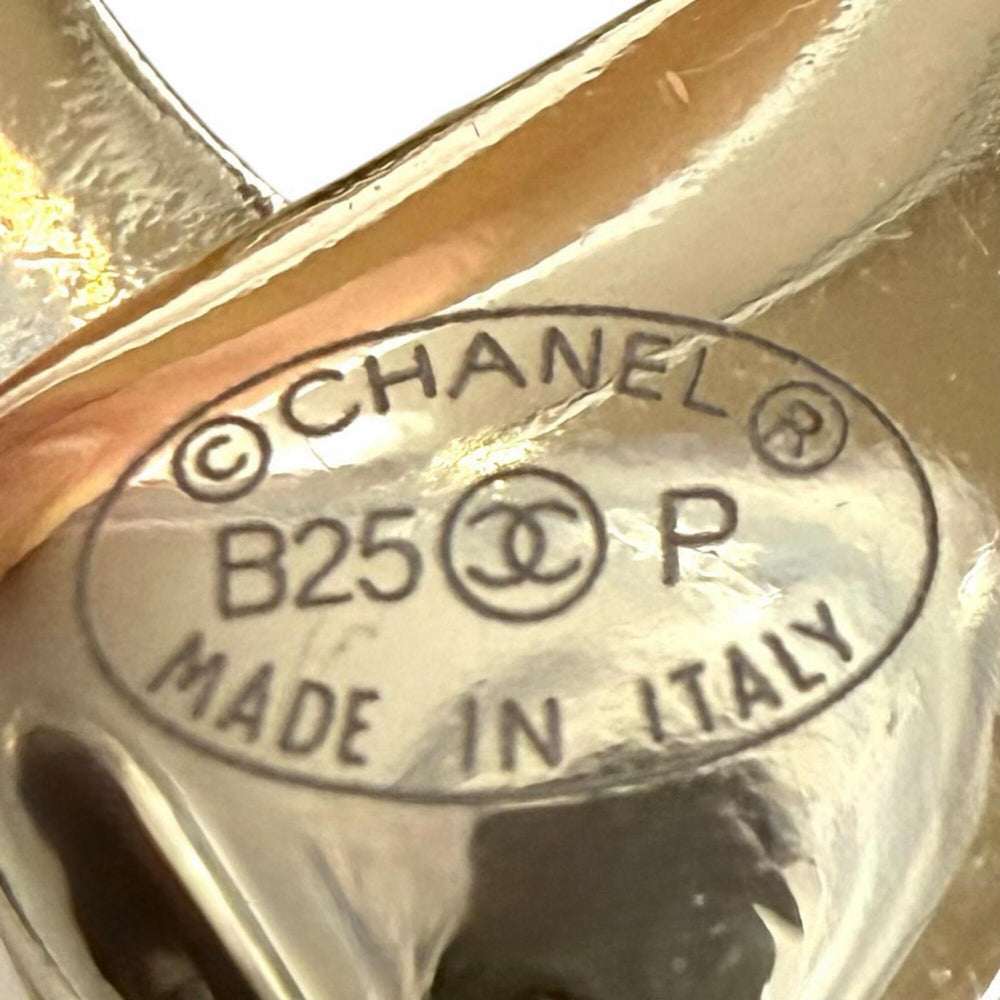 CHANEL B25P ABF163 Coco Mark Double Chain Necklace, Blue with Gold Hardware, Made in Italy, Women's — Like New