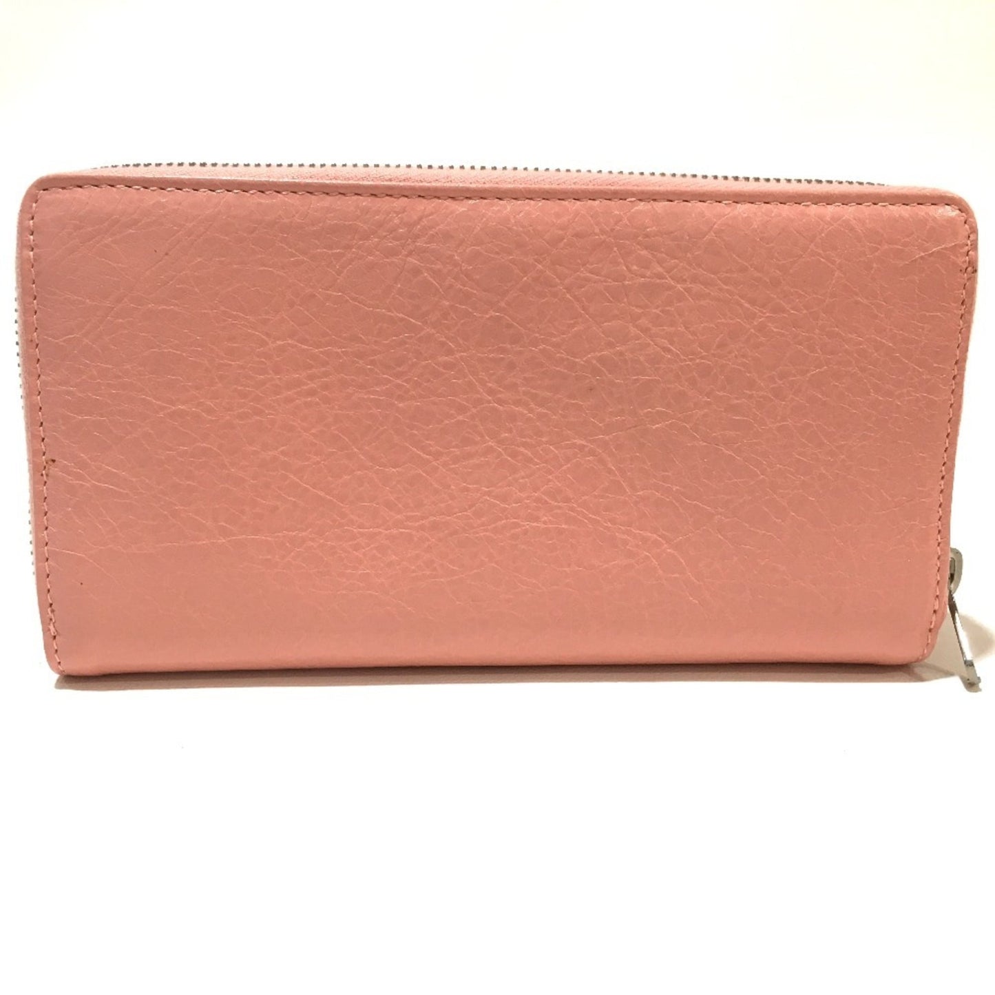 BALENCIAGA 419805 Exclusive Women's Leather Long Wallet with Zip-Around Design in Pink Beige