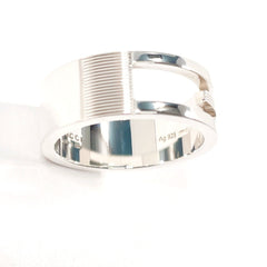 GUCCI Branded Cutout G Ring, Sterling Silver 925, Size 17.5cm, Men's — Like New