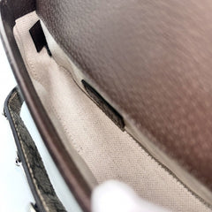 Gucci Women's Horsebit 1955 Shoulder Bag Mini Handbag Crossbody GUCCI 774209 GG Supreme Canvas Leather Beige Silver Hardware — Like New