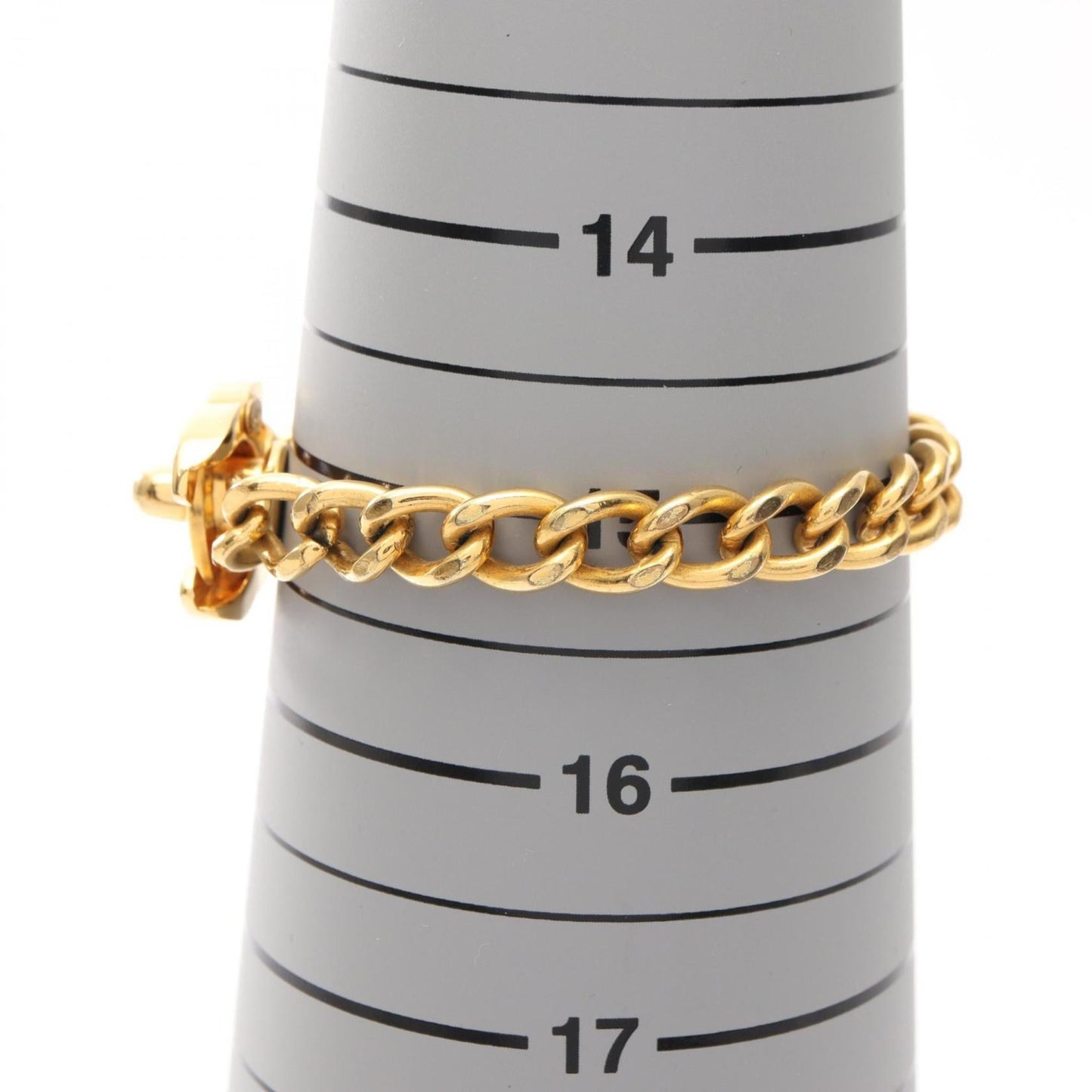 CHANEL Coco Mark Turn Lock Bracelet, Gold Plated, Women's