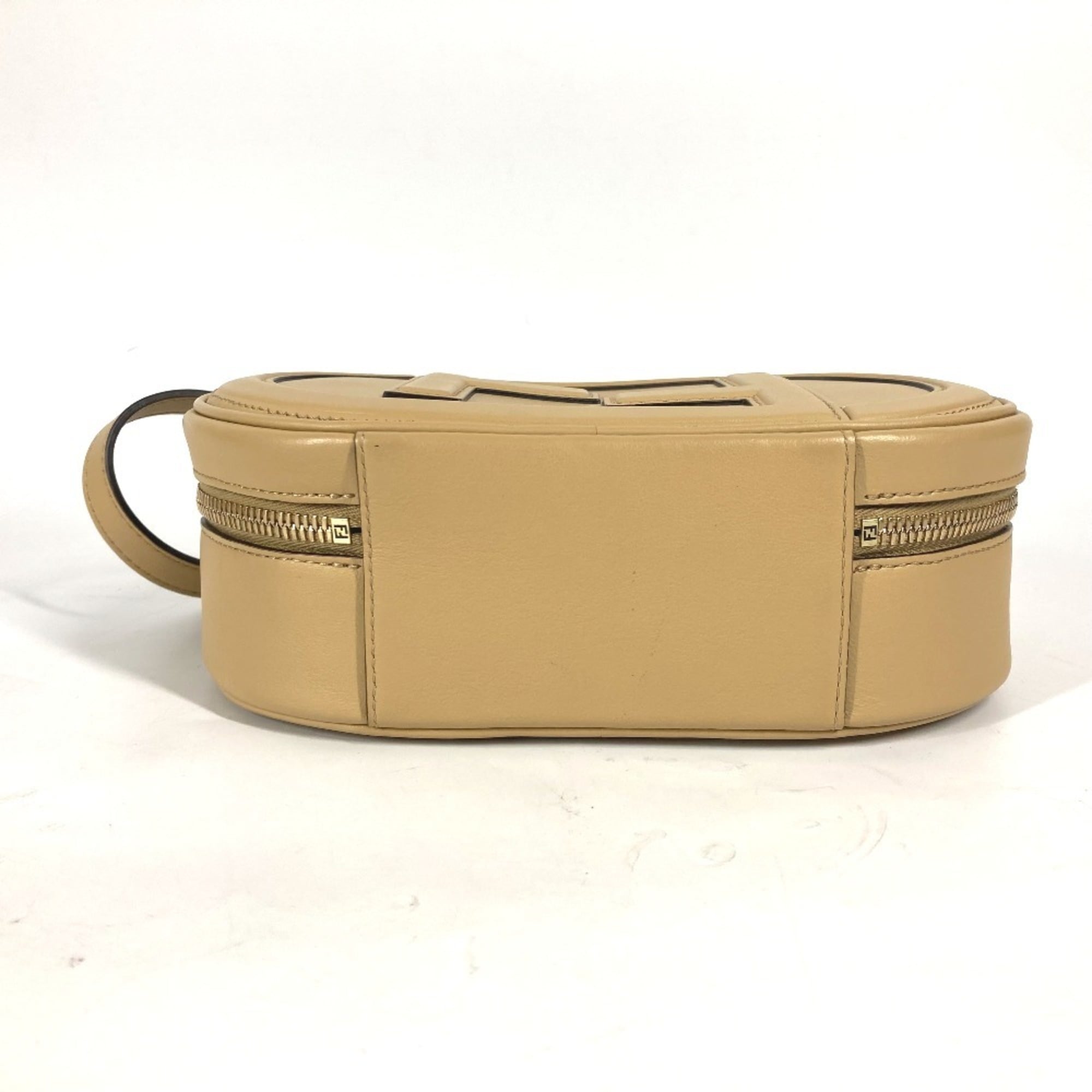 FENDI 8BS058 Pochette Camera Case Small Orlock MINI CAMERA CASE Bag Handbag Shoulder Leather Women's Beige — New - Store Return
