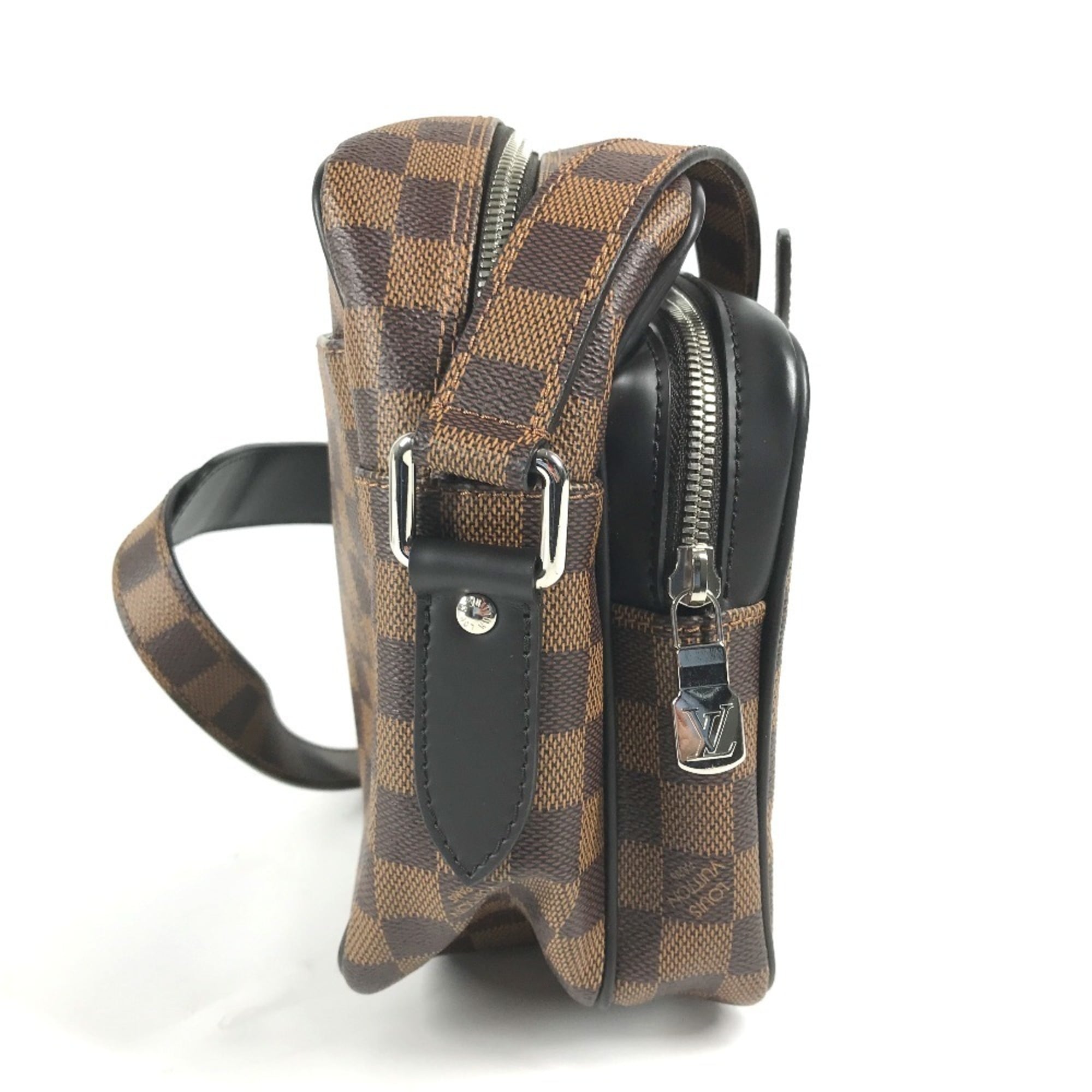 LOUIS VUITTON N42704 Damier Dinos Chapman Nile PM Shoulder Bag Canvas Men's Ebene Brown G-240825-44 — Like New