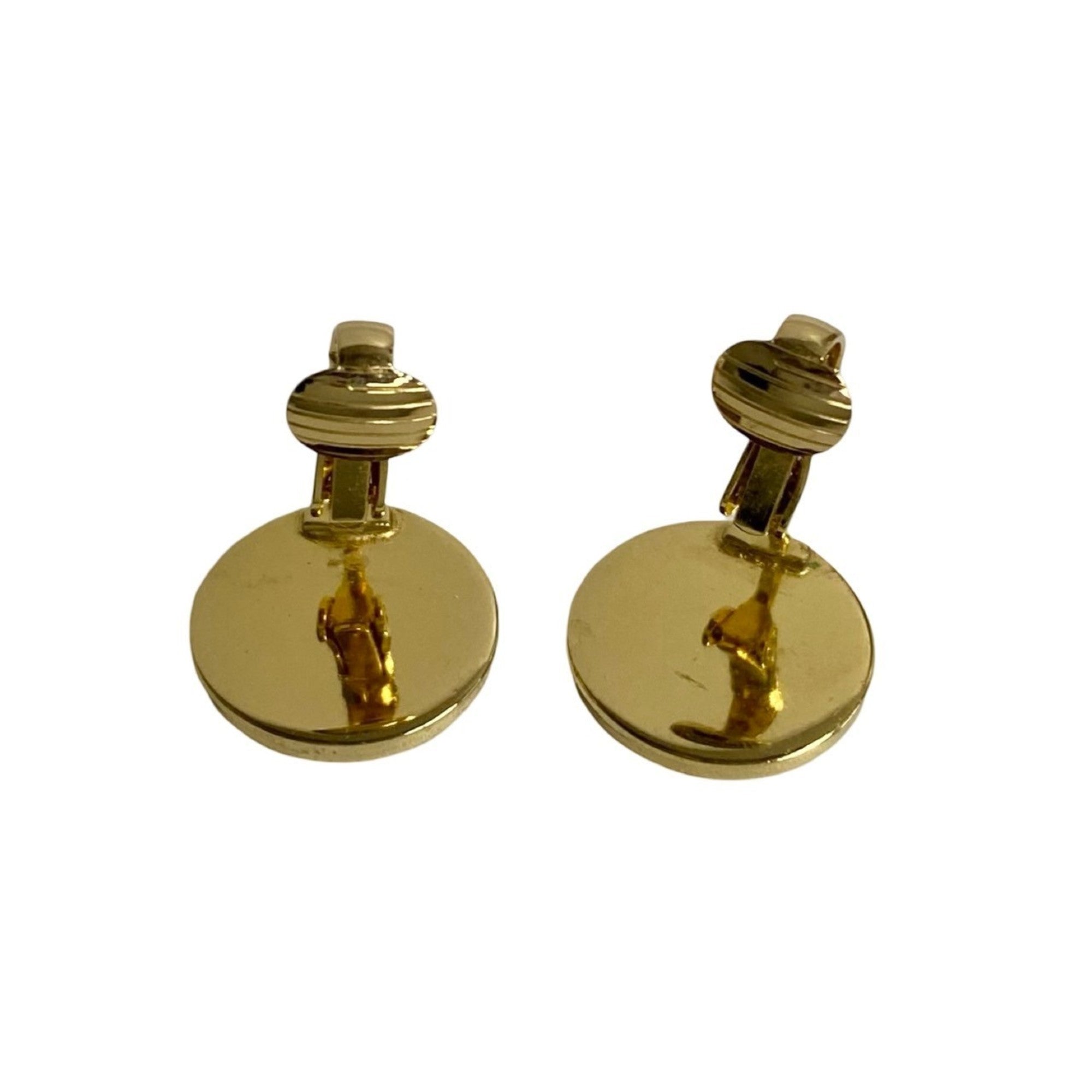 BURBERRY Shadow Horse logo button motif earrings, gold, 08403