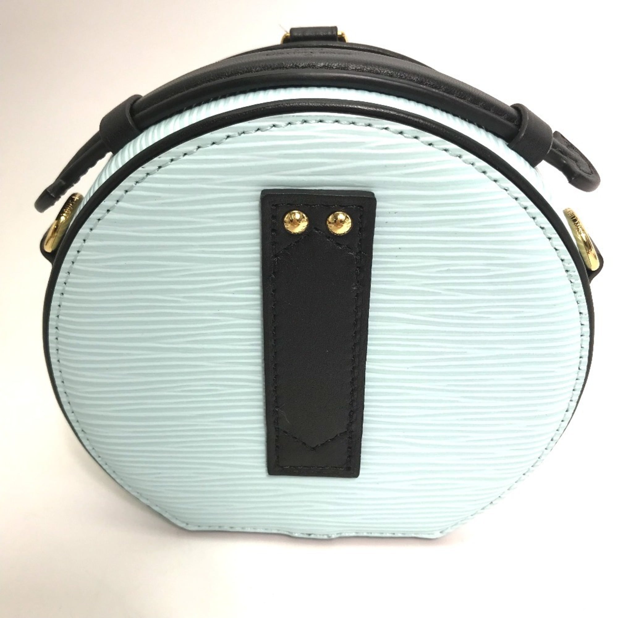 LOUIS VUITTON R97999 Epi Petite Boite Chapeau 2-Way Handbag/Pouch/Shoulder Bag in Leather, Seaside Blue, Like New — Like New