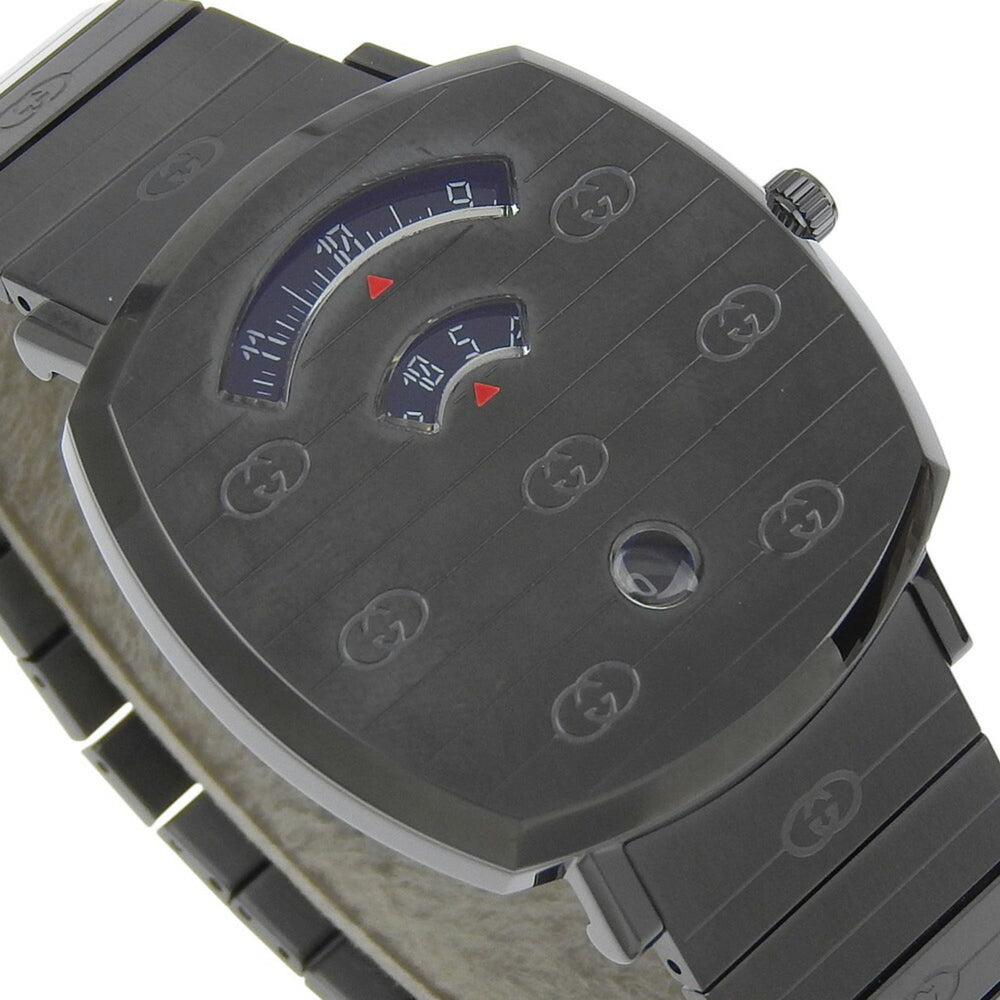 Gucci Grip Watch, 157.3 Stainless Steel, Black Quartz Movement, Analog Display, Dial, Men's — Like New