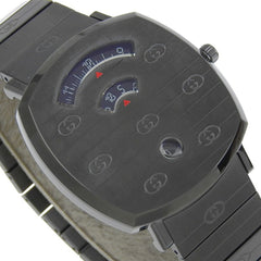 Gucci Grip Watch, 157.3 Stainless Steel, Black Quartz Movement, Analog Display, Dial, Men's — Like New