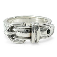 HERMES Vintage Ceinture Ring, SV925, Silver, Size 50, Women's — Like New