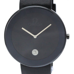 OMEGA Art Collection Ceramic Leather Quartz Mens Watch — Very Good
