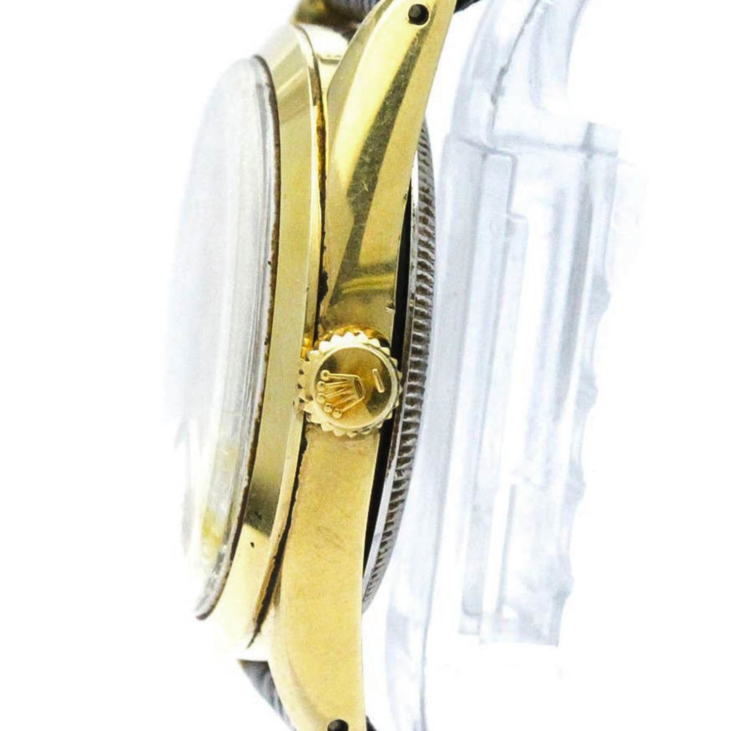 Vintage ROLEX Air King 5520 Gold Plated Leather Automatic Mens Watch BF571664