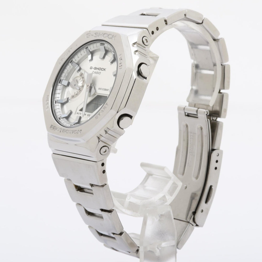CASIO G-SHOCK 2100 Series GM-2110D-7AJF Silver Stainless Steel x Resin Men's Watch — Good
