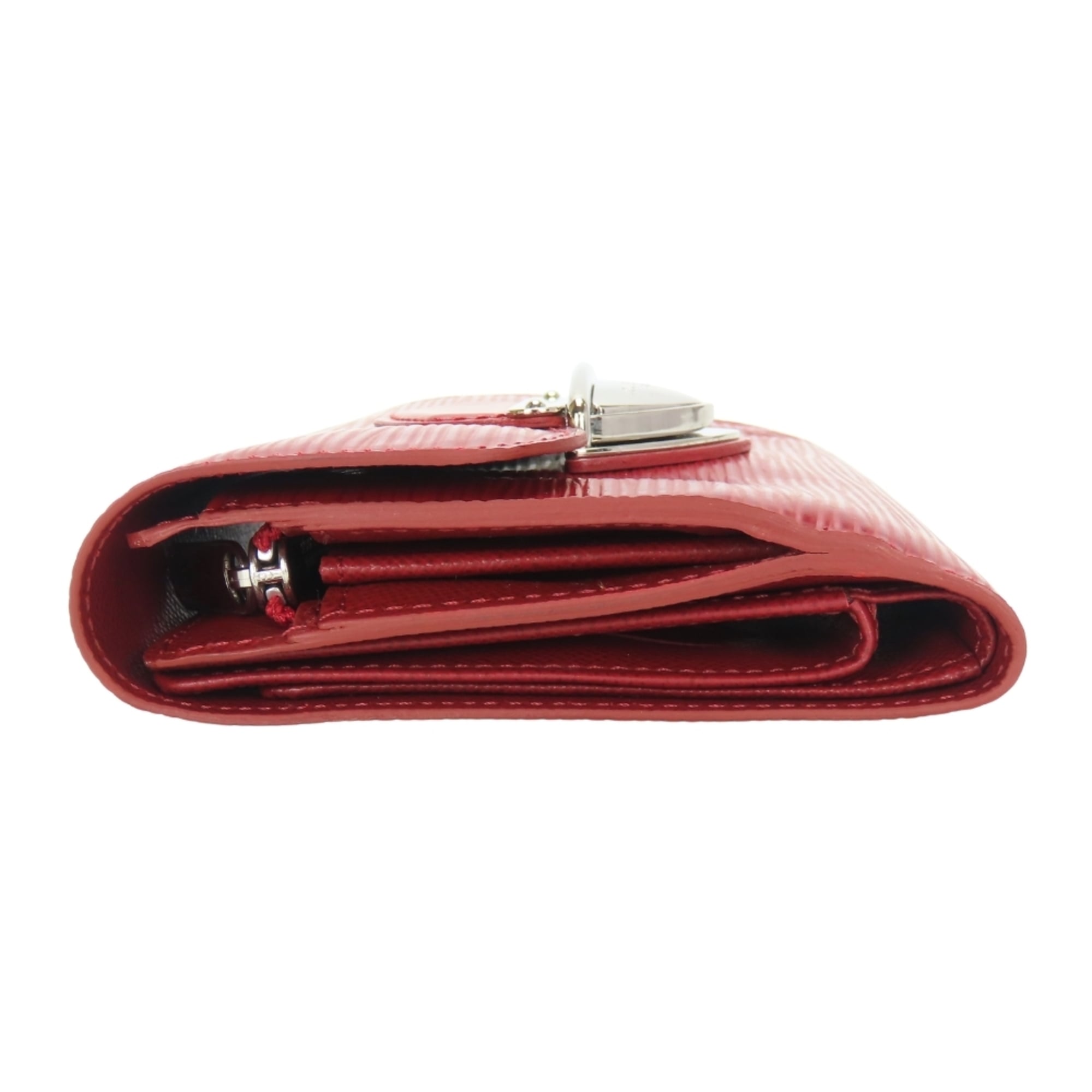 Louis Vuitton Portefeuille Joy Tri-fold Wallet M6658M Epi Leather Ruby with Silver Hardware Women's LOUIS VUITTON