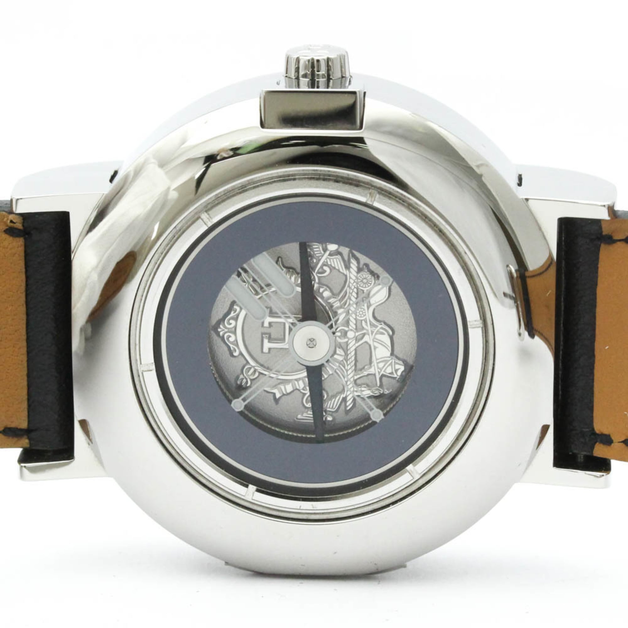 HERMES Nomade Compass Steel Auto Quartz Mens Watch NO2.910 Polished — Very Good