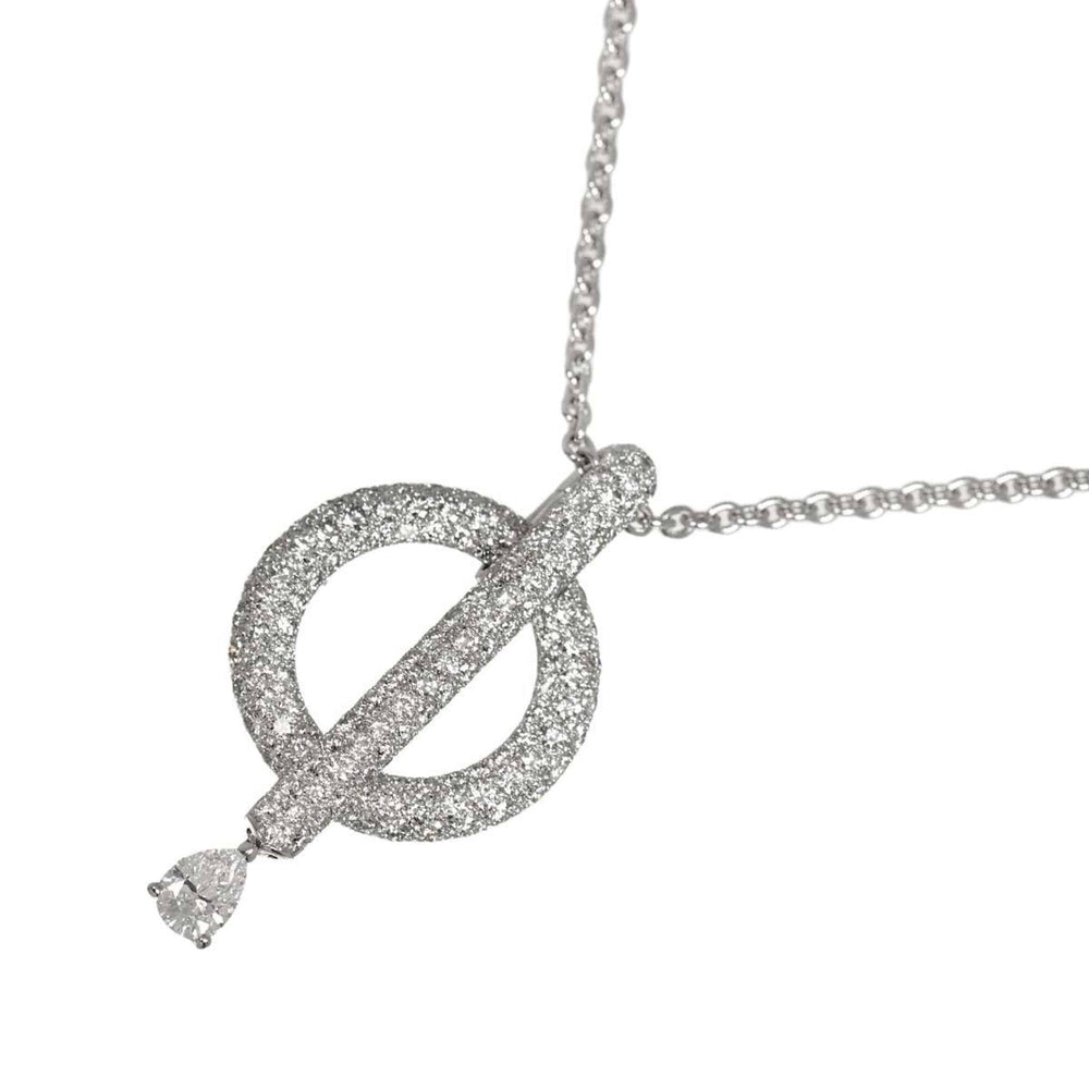 Chanel Omega Diamond Necklace 40cm 18K WG White Gold 750 — Like New