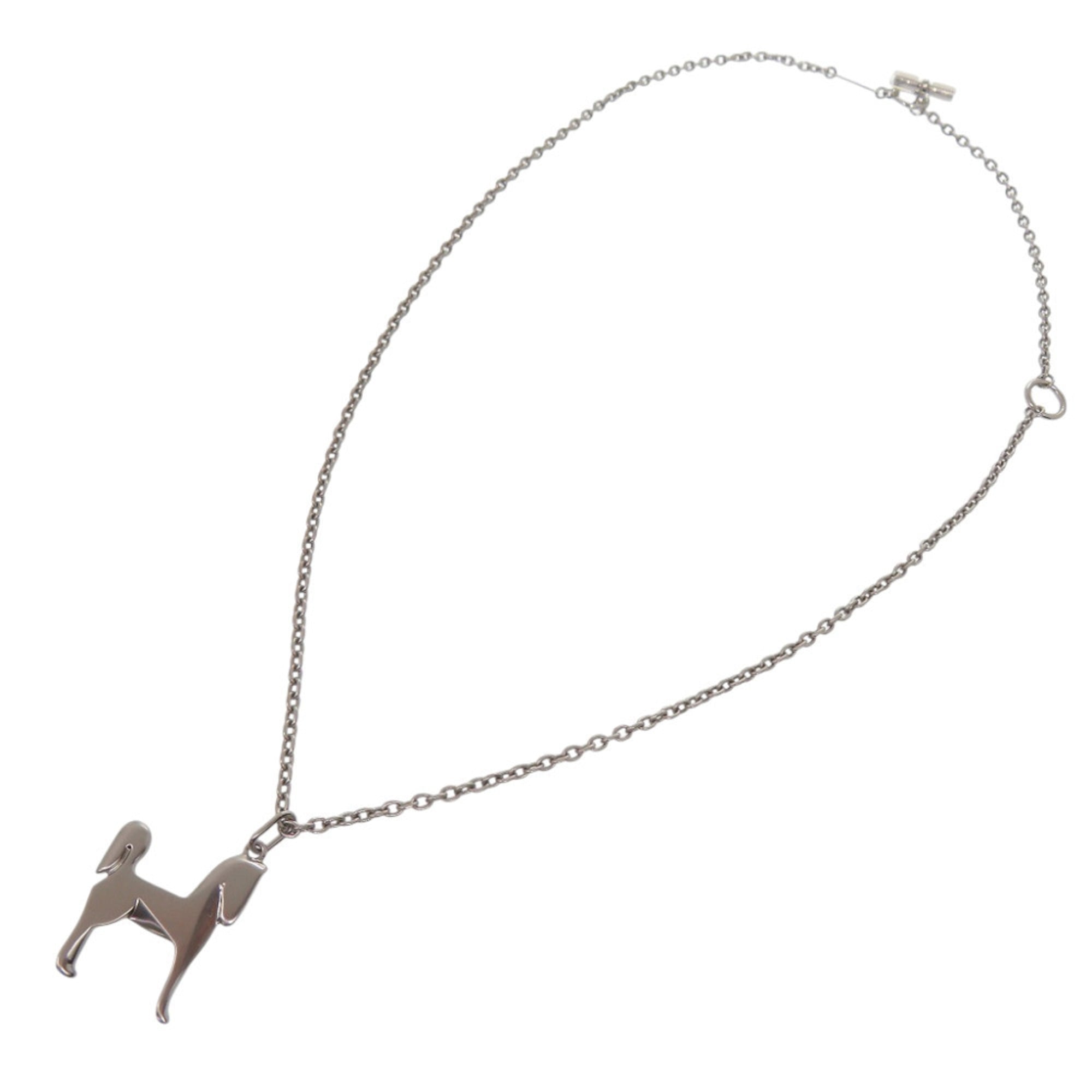 Hermes Panache Necklace, Metal, Silver, 0304, HERMES, Men's — New - Store Return
