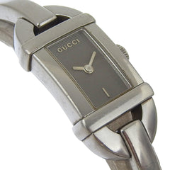 Gucci 6800L Stainless Steel Quartz Analog Watch, Black Dial, Women's — Good