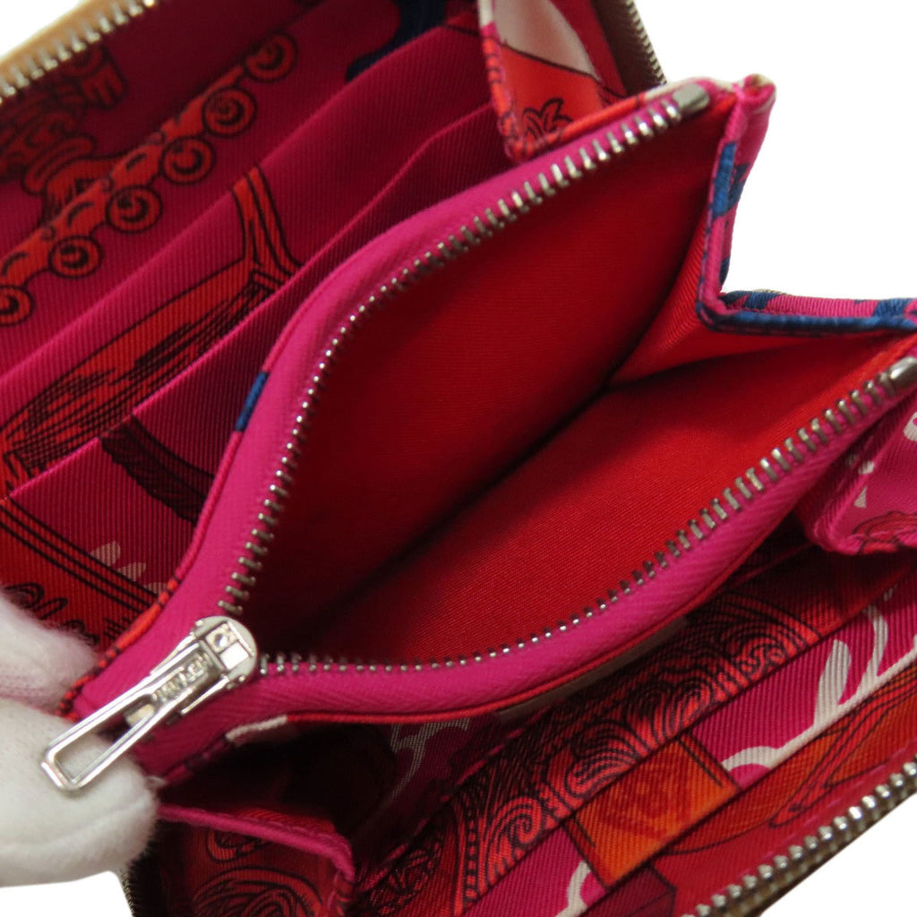 Hermes Hermès Azap Silkin Compact Bifold Wallet with Gold and Silver Hardware, Epson, Women's