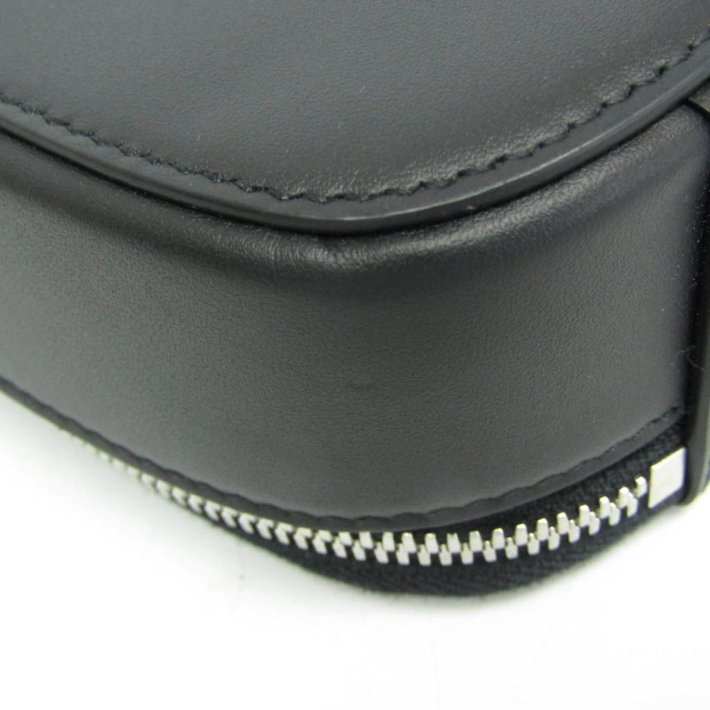 Salvatore Ferragamo AU-24 1469 Men's Leather Shoulder Bag Black