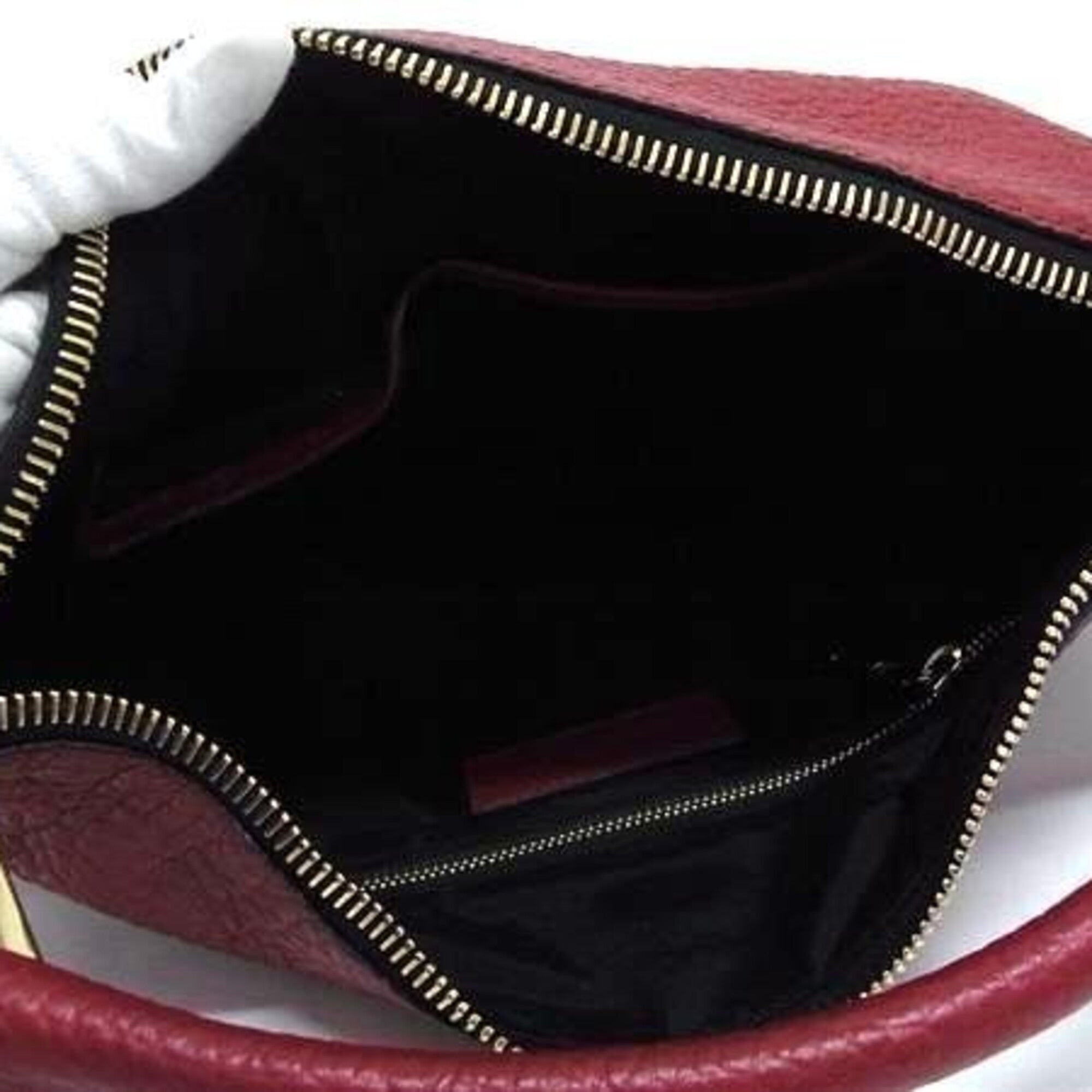 BURBERRY Redbury Hobo Handbag, Red Calf Leather, Women's Shoulder Bag — Like New