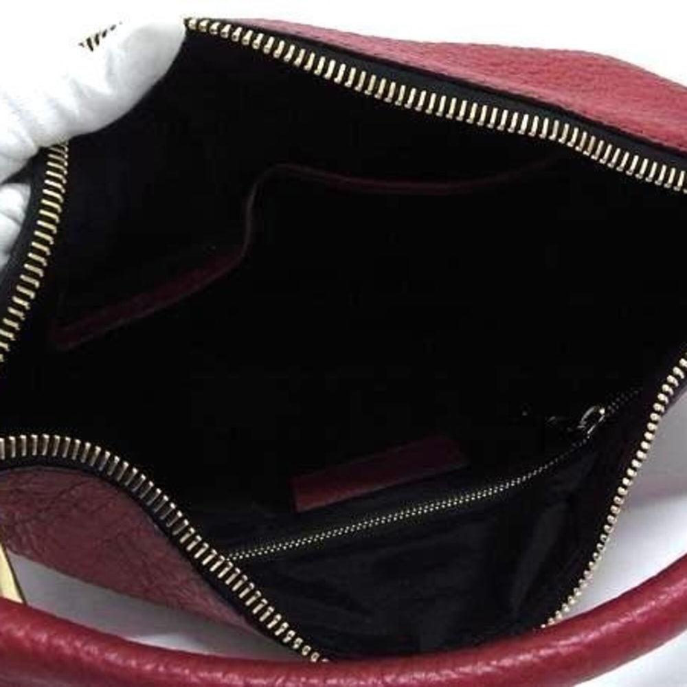 BURBERRY Redbury Hobo Handbag, Red Calf Leather, Women's Shoulder Bag — Like New