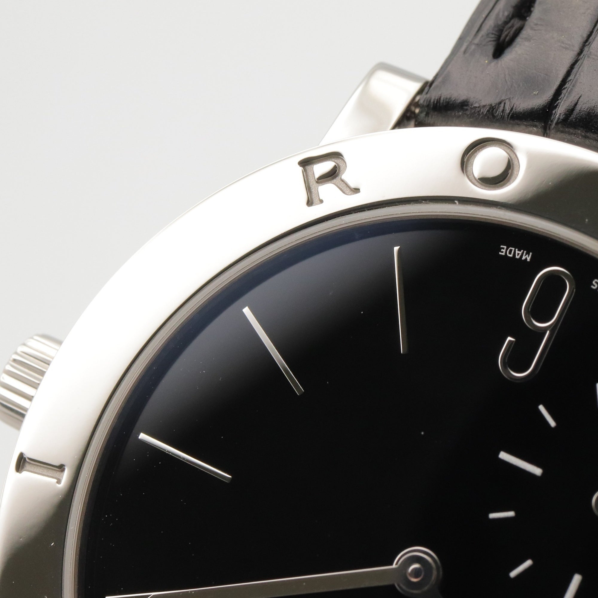 Bulgari BVLGARI Roma Finissimo Watch Stainless Steel Leather Men's Black BB41SXTRO — Very Good