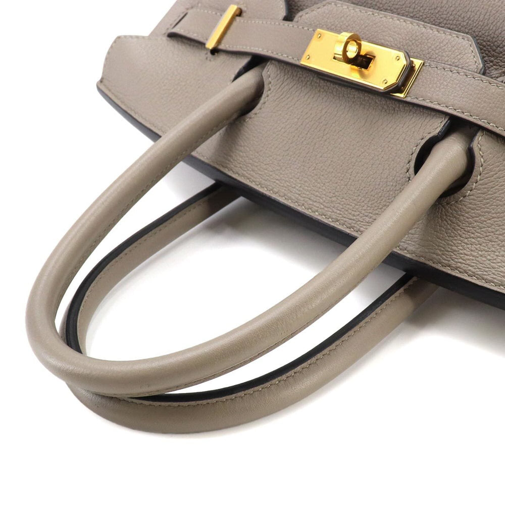 Birkin 30 Hermes HERMES Taurillon Novillo Gris Asphalt Handbag D Stamp Gold Hardware — New - Store Return