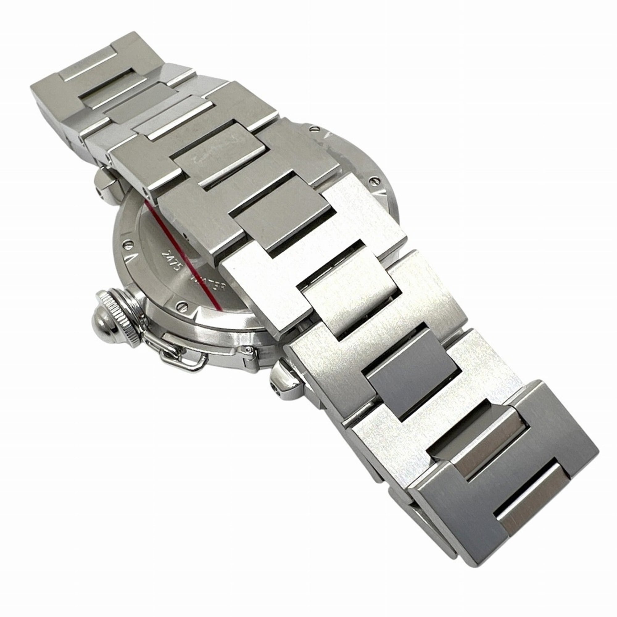 Cartier Pasha C Big Date Stainless Steel White Dial W31055M7 Automatic Watch for Women and Men — Very Good