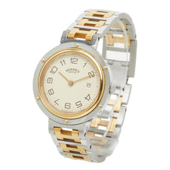 Hermes Clipper Watch CL3.440 Quartz Beige Dial Stainless Steel Men's HERMES — Good