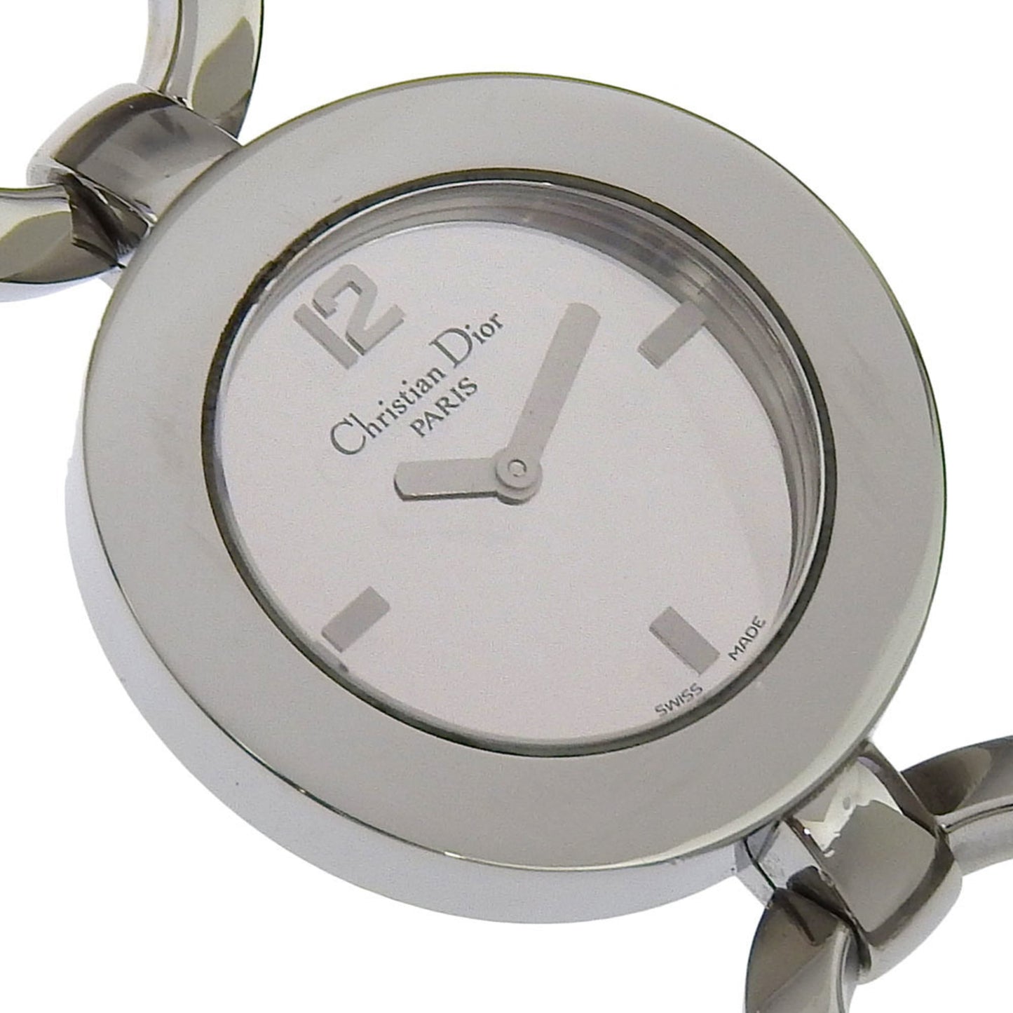 Dior Maris Watch CD022110, Stainless Steel Quartz Analog Display, Black Dial, Women's