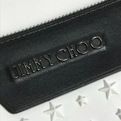 JIMMY CHOO Star Studs DEREK Second Bag Clutch Leather Men's White x Black — New - Store Return