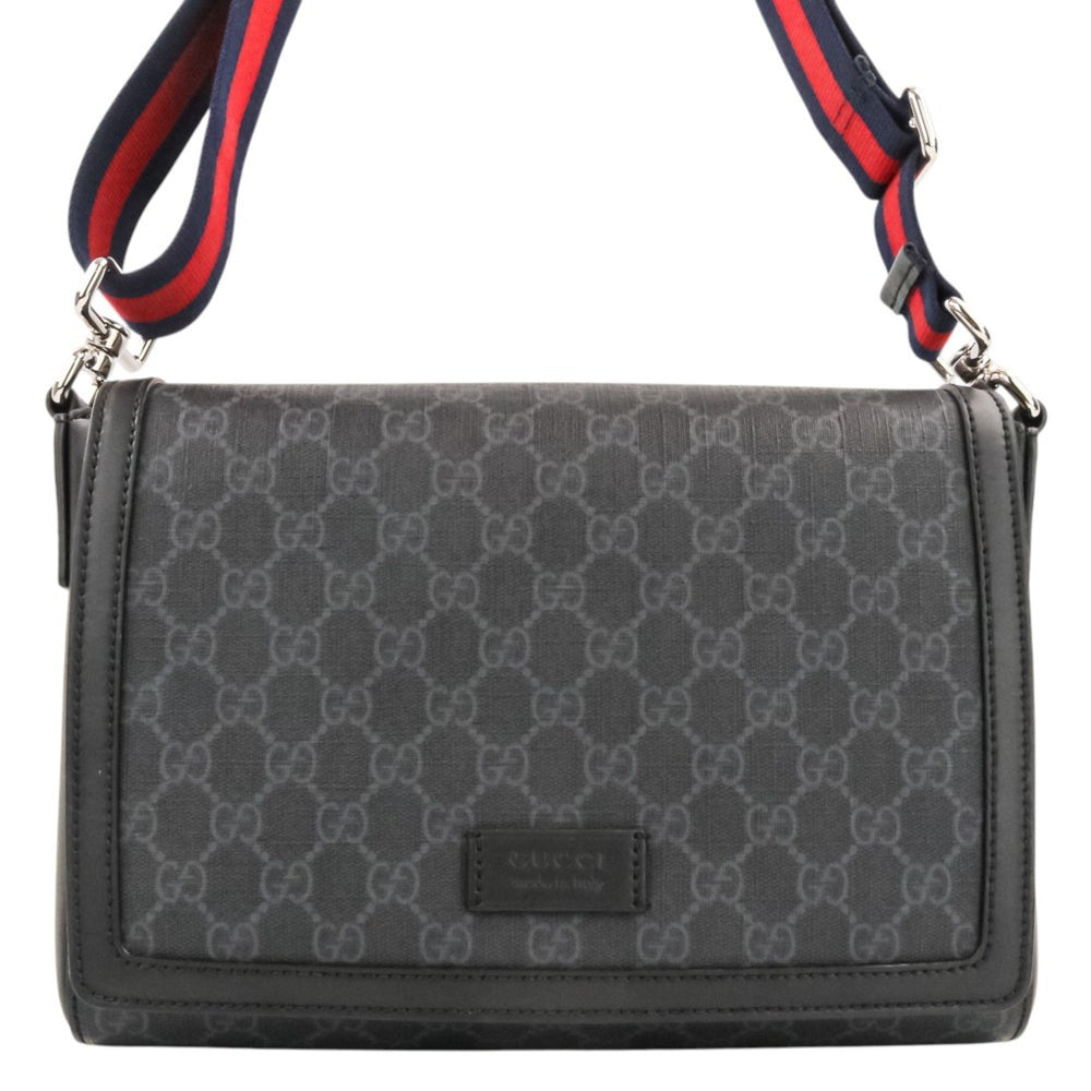 GUCCI GG Supreme Shoulder Bag Crossbody 771167 Black Men's Women's — Like New