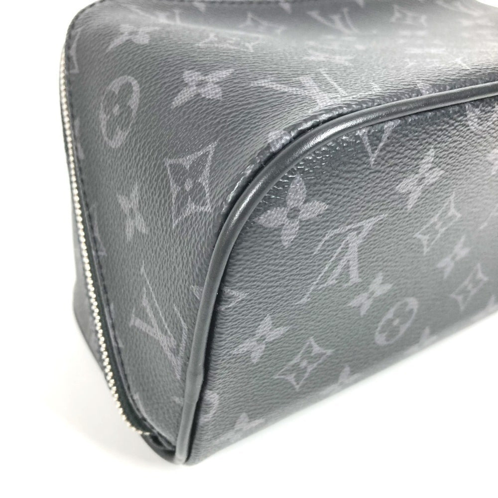LOUIS VUITTON M11508 Monogram Eclipse Toiletry Bag, Pouch, Second Clutch Handbag, Canvas, Men's, Black — Like New