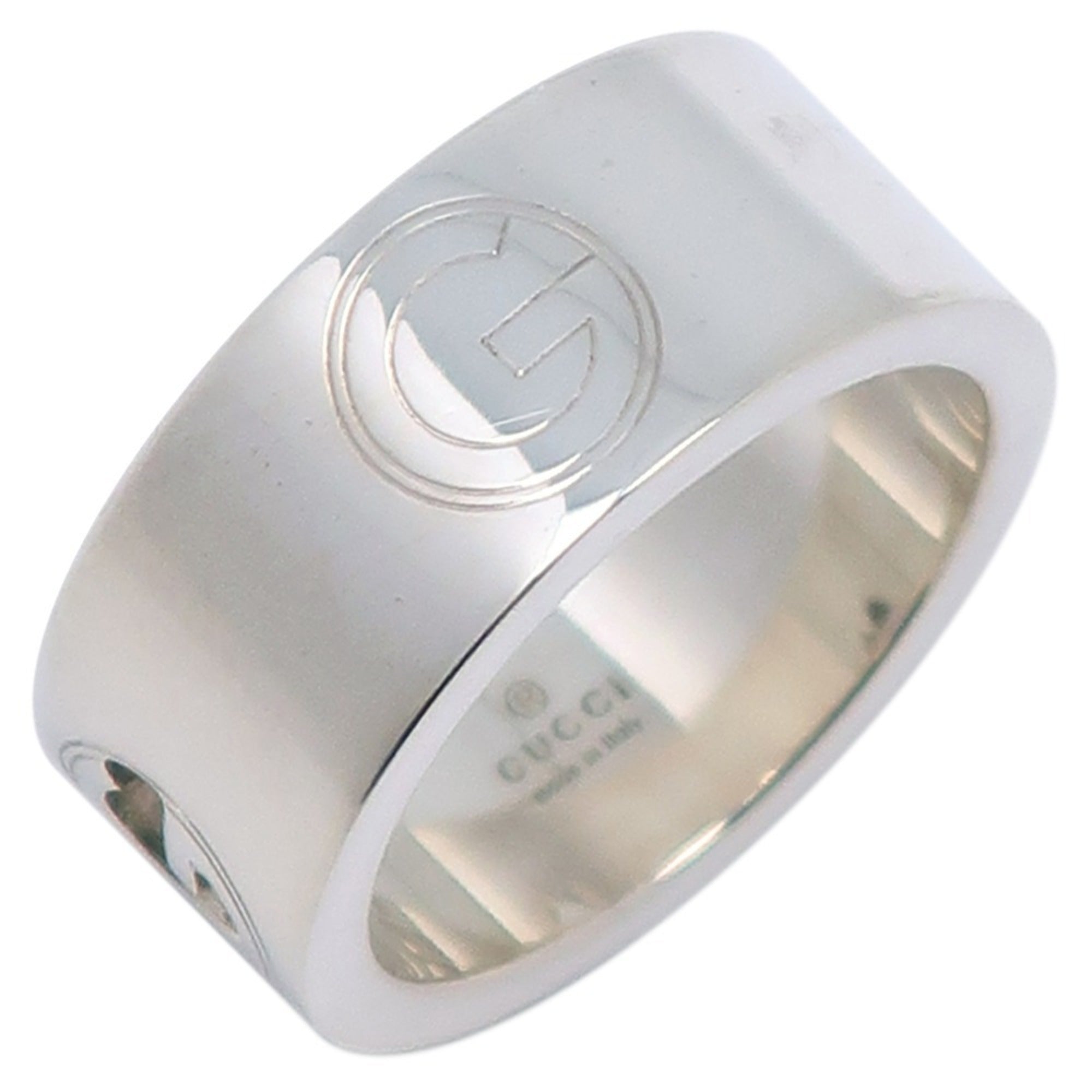 Gucci G 8.5 Ring, Sterling Silver, Approx. 7.7g, Logo, Women's — Like New