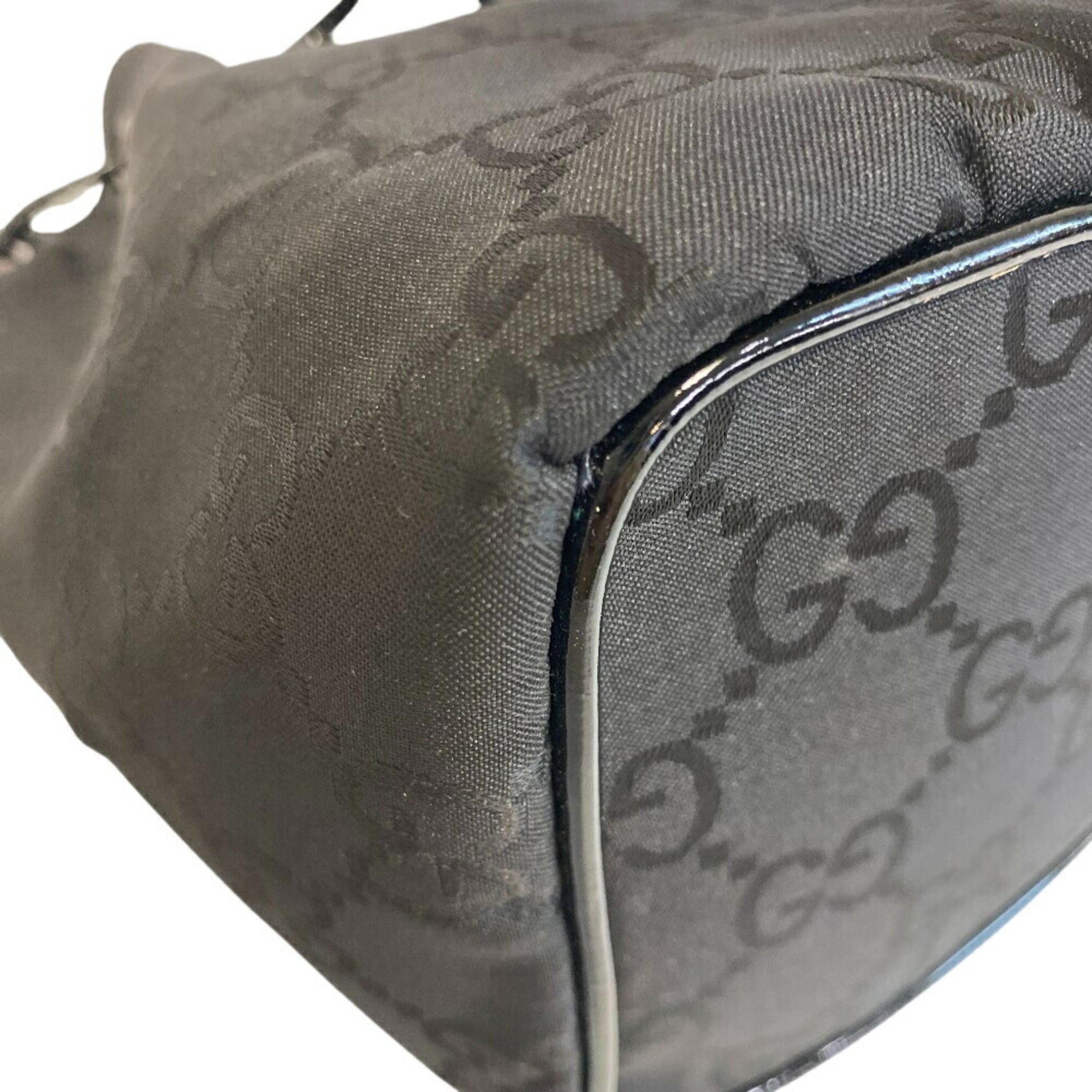 GUCCI 039 0973 002113 Vanity Pouch with GG Pattern, Black