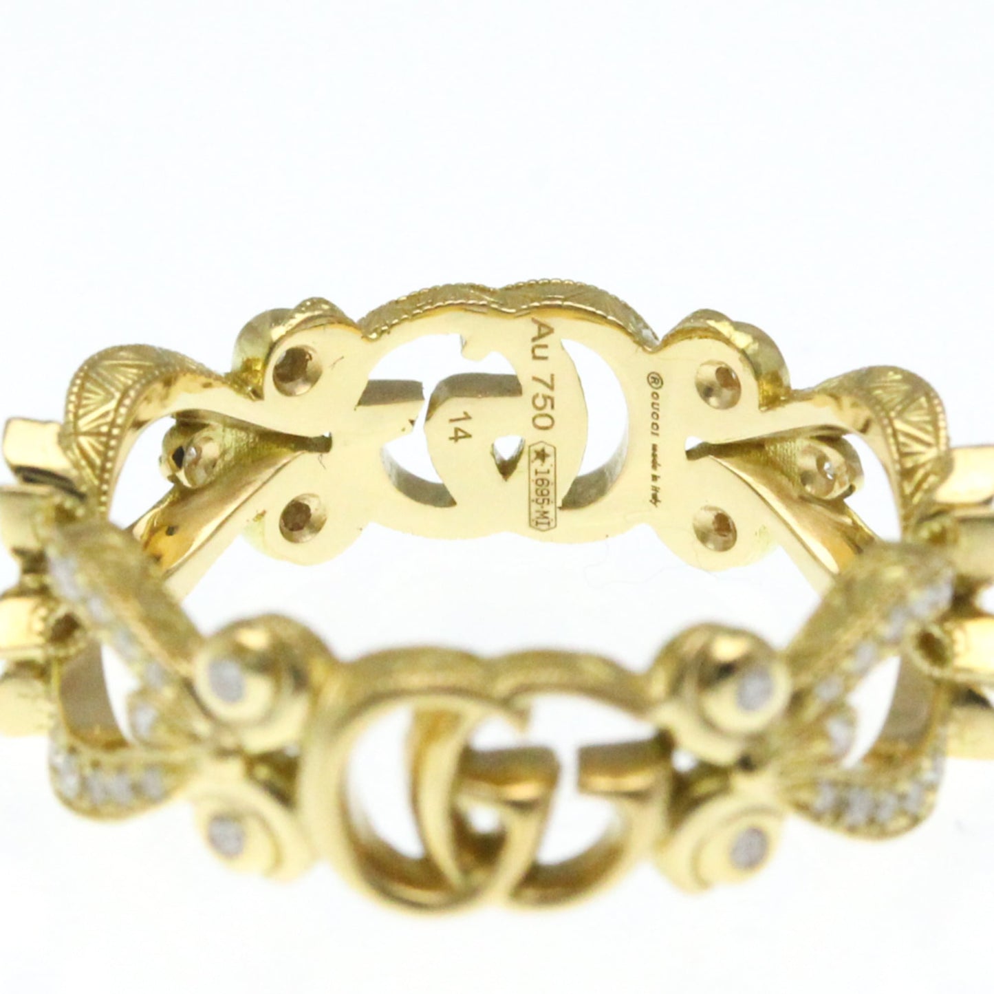 Gucci Flora Diamond Ring Yellow Gold (18K) Fashion Diamond Band Ring Gold