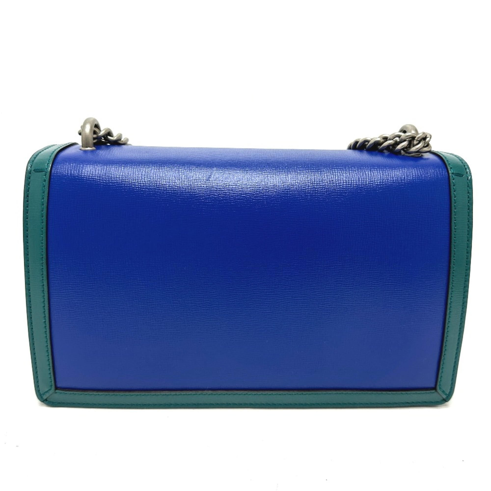 Gucci 400249 Bicolor Chain shoulder Shoulder Bag blue Green — Like New