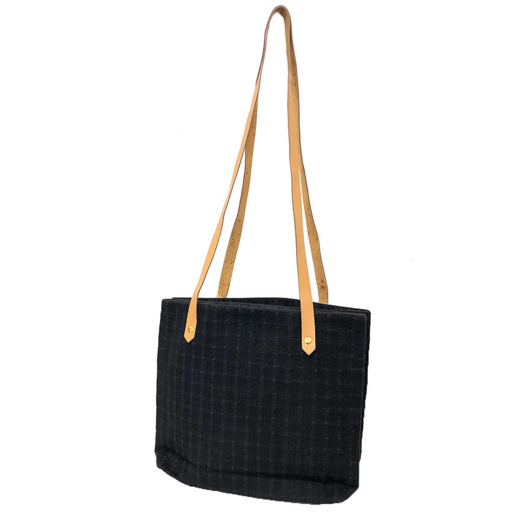 HERMES Amedaba Cabas de Poche Tote Bag Shoulder Black