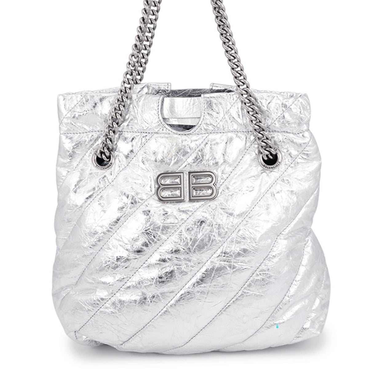Balenciaga Shoulder Bag Crushed Chain Tote Small Leather 742942 BALENCIAGA 2-way Handbag — Like New
